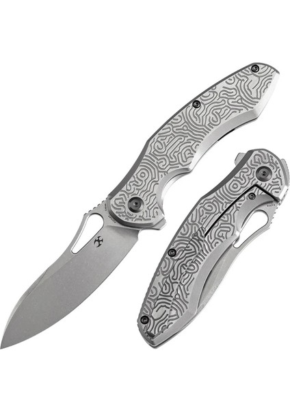 Echis | Başparmak Deliği | Dokulu Boncuk Püskürtmeli Titanyum Sap | Cpm S35VN Çelik Çakı | K1071A3