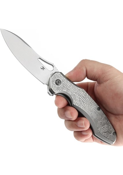 Echis | Başparmak Deliği | Dokulu Boncuk Püskürtmeli Titanyum Sap | Cpm S35VN Çelik Çakı | K1071A3 fırsatları