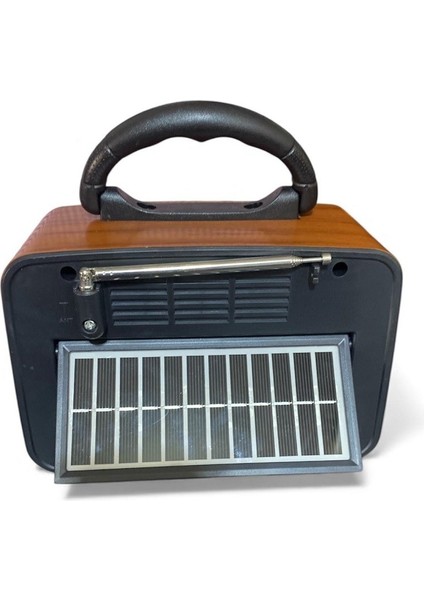 Güneş Panelli 19 cm 3 Bant Nostajik USB Bluetooth Radyo 3016 fırsatları