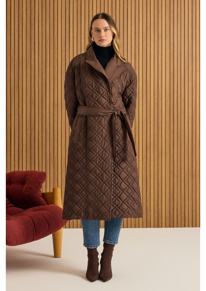 Seyyar Kuşaklı Kapitone Mont fiyatları