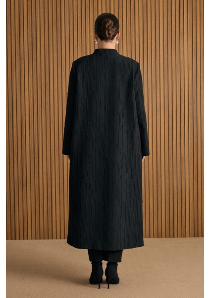 Özel Dokulu Kumaş Pardösü