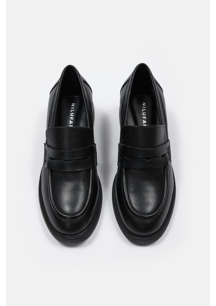 Marlies Siyah Hakiki Deri Topuklu Ayakkabı modelleri