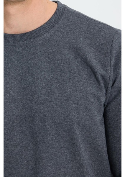 Erkek Relax Fit Pamuklu 2 Iplik Yumuşak Dokulu Bisiklet Yaka Füme Eşofman Takımı modelleri