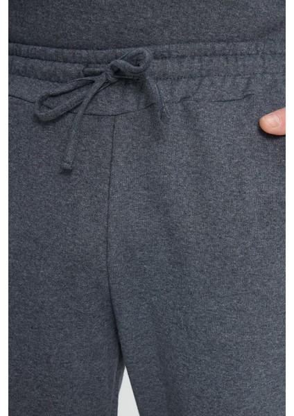 Erkek Relax Fit Pamuklu 2 Iplik Yumuşak Dokulu Bisiklet Yaka Füme Eşofman Takımı