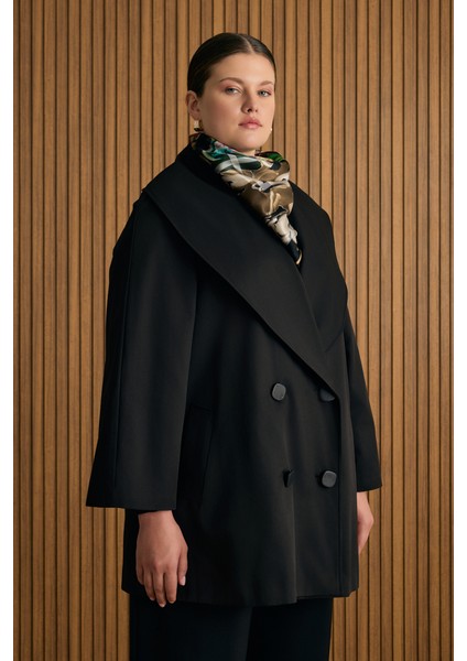 Şal Yaka Rahat Form Cotton Kap modelleri