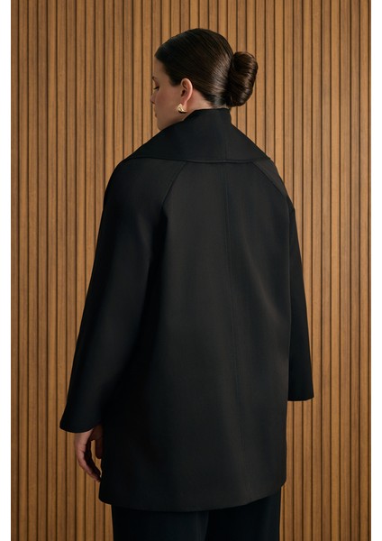 Şal Yaka Rahat Form Cotton Kap