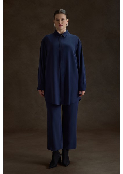 Beli Bağcıklı Tencel Pantolon