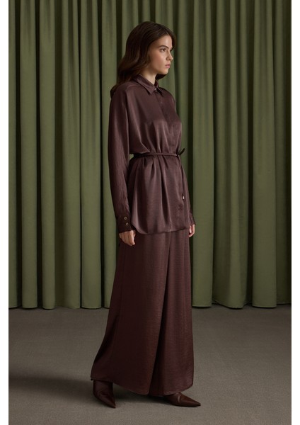 Beli Lastikli Saten Pantolon