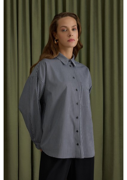 Çizgili Cotton Gömlek