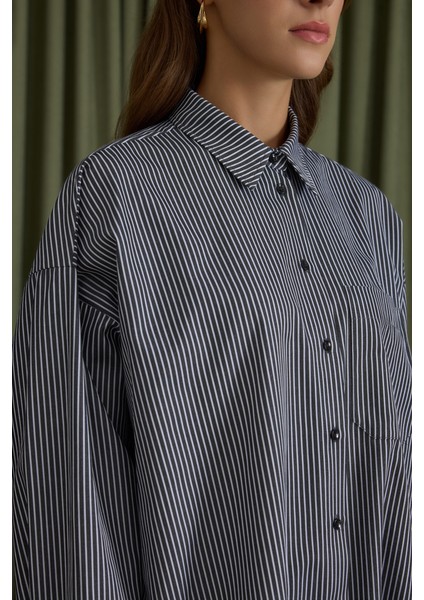 Çizgili Cotton Gömlek fırsatları