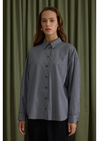 Çizgili Cotton Gömlek indirimleri