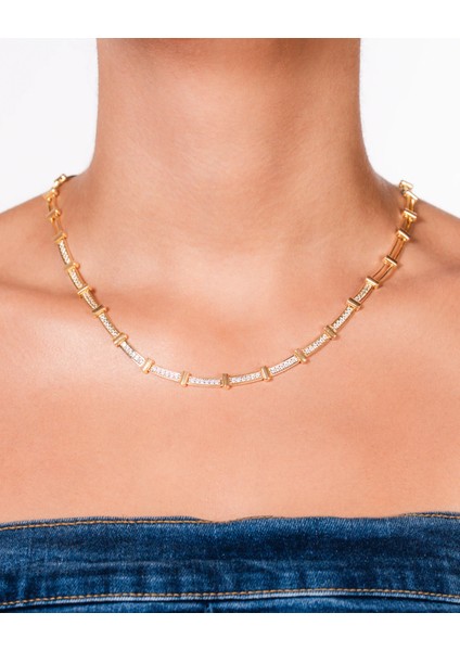 Chic Kolye - Zarif Zirkon Taşlı | 14 Ayar Altın Kaplama