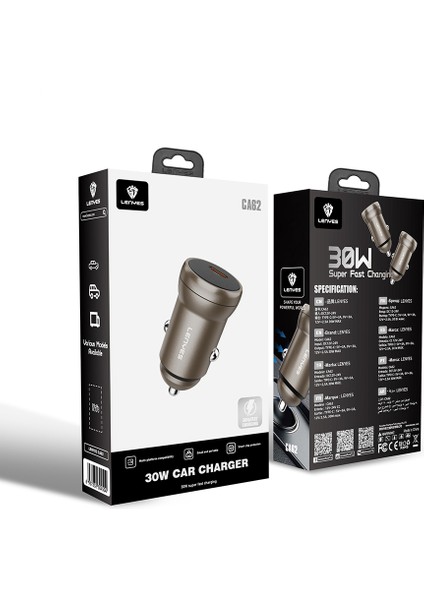 CA62 Hızlı Şarj Özellikli Type-C Portlu Pd Araç Şarj Aleti 30W Gold fiyatları