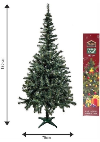 180 cm Yapay Çam Ağacı – Dekoratif Parti ve Yılbaşı Süsü 400 Dal