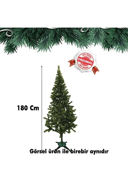 180 cm Yapay Çam Ağacı – Dekoratif Parti ve Yılbaşı Süsü 400 Dal