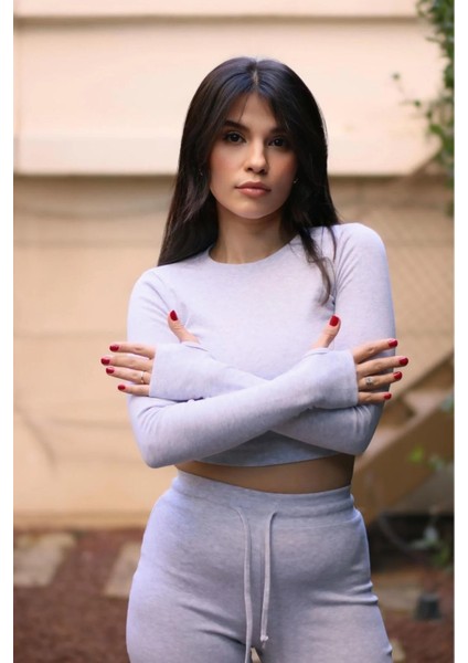 Parmak Geçmeli Geniş Paçalı Tarz Modal Takım