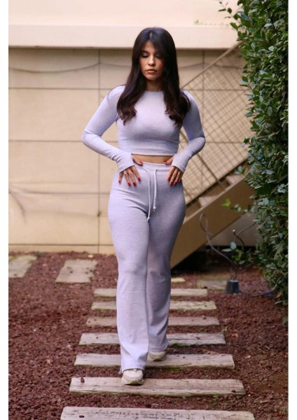 Parmak Geçmeli Geniş Paçalı Tarz Modal Takım fiyatları