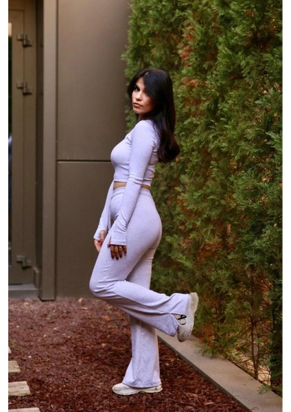 Parmak Geçmeli Geniş Paçalı Tarz Modal Takım modelleri