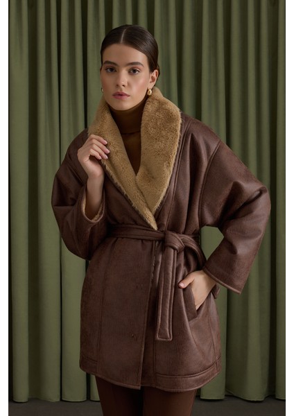 Içi Kürk, Suni Deri Şal Yaka Kaban fiyatları