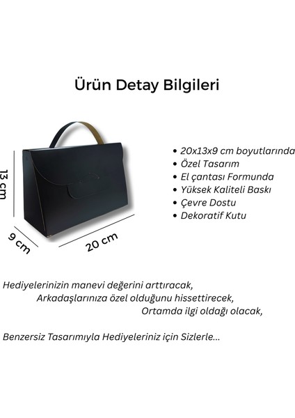 El Çantası Formunda Hediye Kutusu - 20X13X9 cm - Özel Tasarım Hediyelik Çanta fiyatları