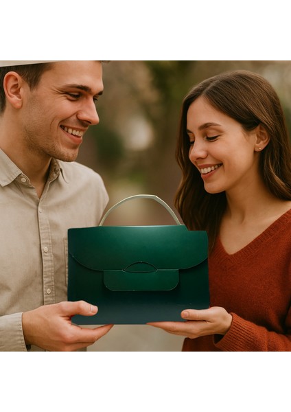 El Çantası Formunda Hediye Kutusu - 20X13X9 cm - Özel Tasarım Hediyelik Çanta modelleri