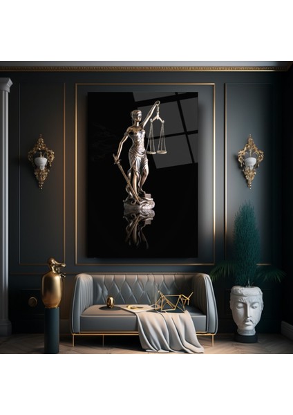Avukat Ofisine Hediye Themis Heykeli Adalet Heykeli Kırılmaz Cam Tablo Ev Ofis Iş Yeri Hediryesi
