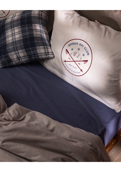 Fayette Tek Kişilik %100 Pamuk Flanel Nevresim Takımı - Bej