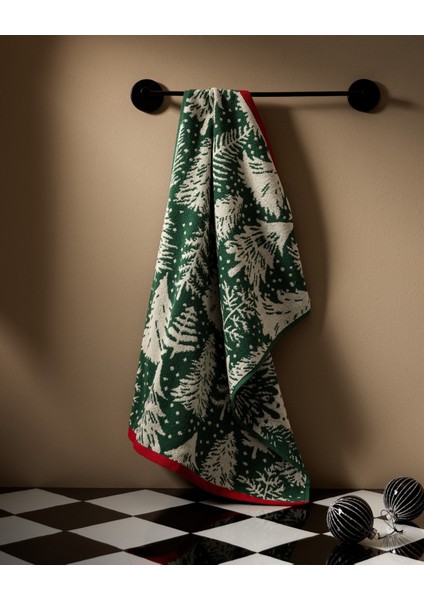 Belcour %100 Pamuk Yüz Havlusu - Yeşil - 50X70 cm