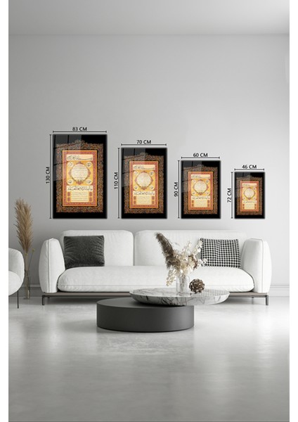 Hilye-I Şerif Dikey Islami Cam Tablo indirimleri