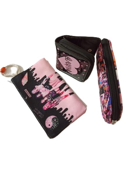 Black Pink Yılbaşı Özel Hediye Seti, Cüzdan, Kalemlik, Bez Cüzdan fiyatları