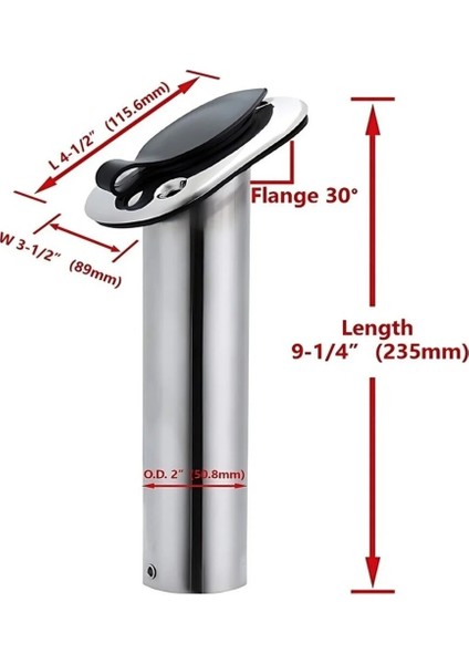 Kamış Tutucu, Olta Ayağı Gömme Krom 30 Derece fırsatları