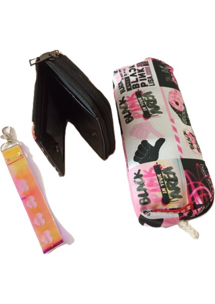 Gift Yılbaşı Özel Hediye Seti Black Pink Cüzdan, Kalemlik, Anahtarlık fiyatları