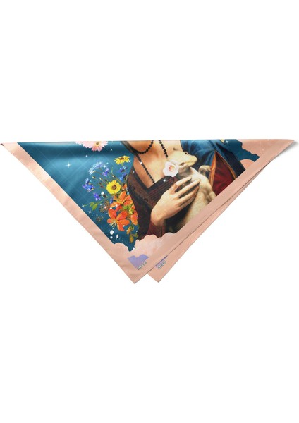 Çiçekli Kadın Desenli Bandana Fular indirimleri