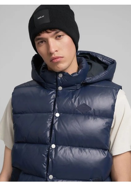 Erkek Lacivert Kapüşonlu Dolgulu Şişme Yelek fırsatları