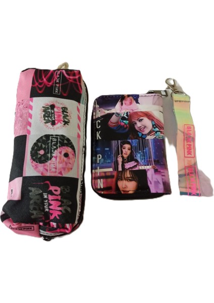 Black Pink Yılbaşı Özel Hediye Seti, Cüzdan, Kalemlik, Anahtarlık