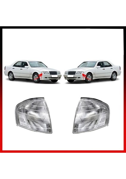 Ön Gösterge Mercedes Için Köşe Işık Sinyal Lambası Benz C-Serisi W202 C180 C220 C200 C250 Lh 2028260943 Rh 2028261043 (Yurt Dışından)