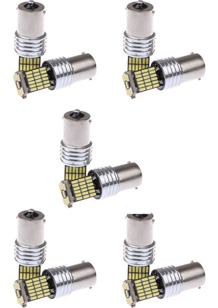 10X 1156LED Canbus 15 Smd BA15S P21W Yüksek Güçlü Beyaz 6000K Araba Fren Kuyruk Işığı (Yurt Dışından)