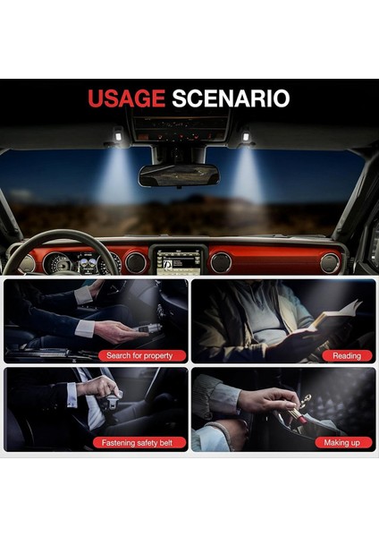 Ön Koltuk LED Okuma Işığı Jeep Wrangler Jl Gladiator Jt 2018-2023 Iç Hafif Araba Aksesuarları (Yurt Dışından) fırsatları