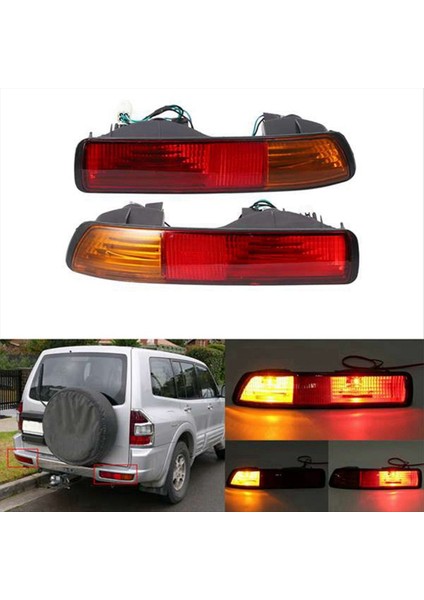Araba Arka Tampon Arka Sisli Arka Fren Arka Fren Lambası Mitsubishi Pajero Montero V73 V75 V77 MR508783 MR508784 (Yurt Dışından) indirimleri
