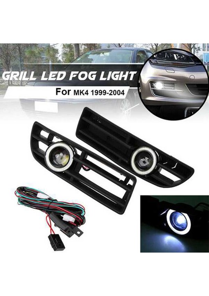 1paır Sıg Fıg Fıg Melek Gözler Lamba Ön Tampon Izgara Izgara Kapağı Jetta Bora Mk4 1999-2004 (Yurt Dışından) modelleri