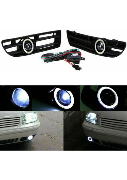 1paır Sıg Fıg Fıg Melek Gözler Lamba Ön Tampon Izgara Izgara Kapağı Jetta Bora Mk4 1999-2004 (Yurt Dışından) fırsatları