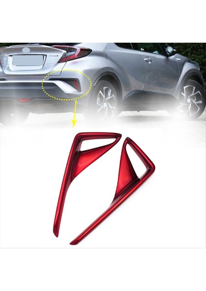2pcs Kırmızı Araba Arka Sis Far Trim Tail Lamba Çerçeve Toyota Chr C-Hr 2017 2018 2019 2020 2021 (Yurt Dışından) indirimleri