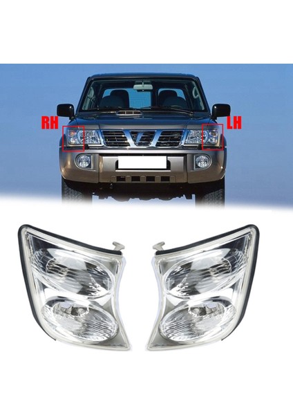 Nissan Devriyesi Için Araba Ön Turn Sinyal Lambası Işığı Y60 Y61 2001-2003 Kafa Işık Markeri Işık Köşesi Işık Tampon Işığı (Yurt Dışından) fiyatları