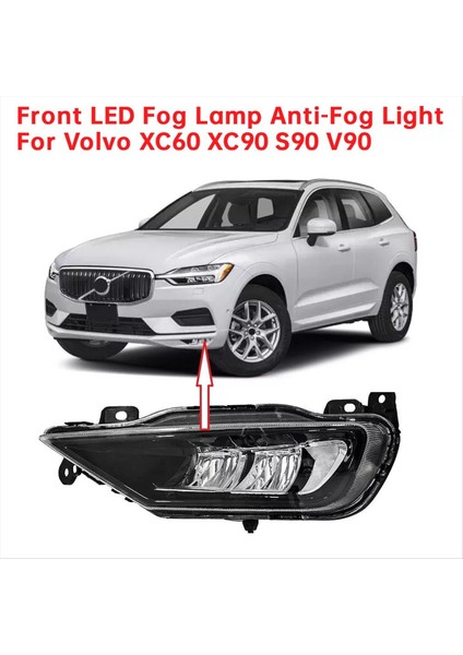 Araba Ön LED Sis Lambası Volvo Için Boz Anti Işık XC60 XC90 S90 V90 LED Gündüz Çalışma Sürüş Lambası 31434666 31395865 L (Yurt Dışından) fırsatları