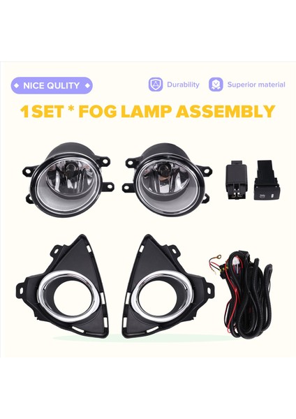 Araba LED Ön Tampon Sis Figs Fog Lambası Toyota Auris 2014 2015 Kablo Dolması Kablolama Kapağı Izgara Halojen (Yurt Dışından) fırsatları