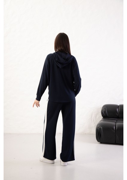 Kadın Rahat Kalıp Uzun Kollu Fermuarlı Modal Kumaş Cepli Kapüşonl modelleri