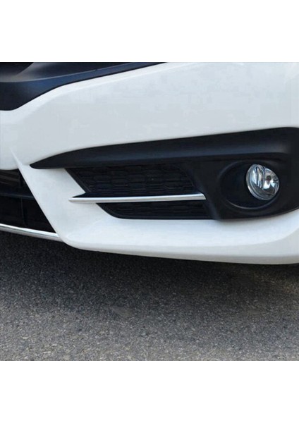 5x Ön Sis Lamba Kapağı Kaş Göz Kapağı Garnitür Dış Sis Lambası Trim Honda Civic 10TH 2016-2018 (Yurt Dışından)