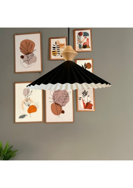 Avilla Siyah Metal Avize Tekli Küçük Q Kafa Başlık Rustik Cafe Mutfak Modern Sarkıt Aydınlatma