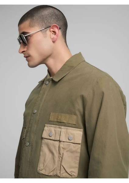 Erkek Haki Cep Detaylı Mont fırsatları