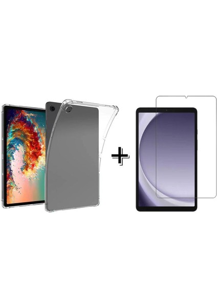 Samsung Galaxy Tab A11 8.7 Inch Anti Shock Silikon Kılıf + Temperli Kırılmaz Cam - FC014